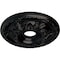 Ekena Millwork Granada Ceiling Medallion (Fits Canopies up to 6 5/8"), 18"OD x 3 1/2"ID x 2 1/2"P, Jet Black CM18GABLF - alternate 2